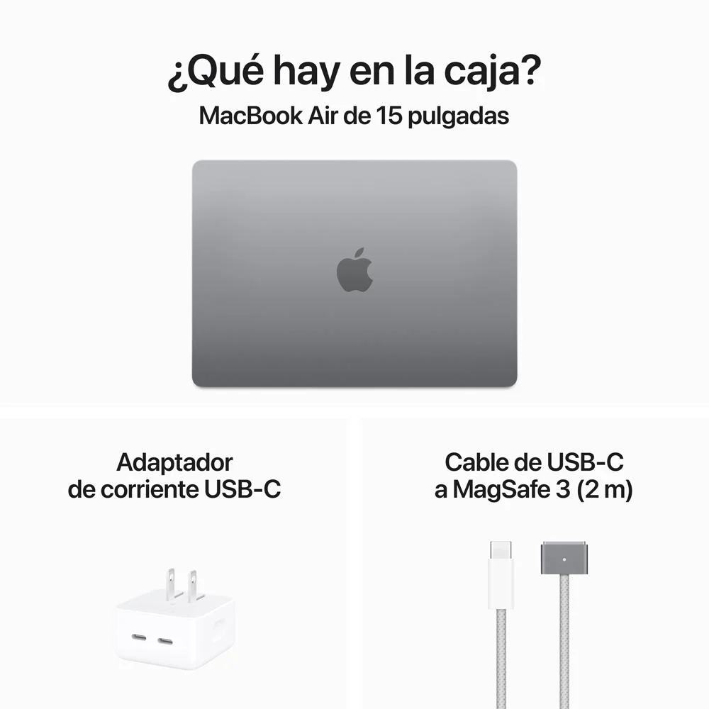 MacBook Air de 15 pulgadas: Chip M3 de Apple con CPU de 8 núcleos y GPU de 10 núcleos, 512 GB SSD - Gris espacial - Image 9