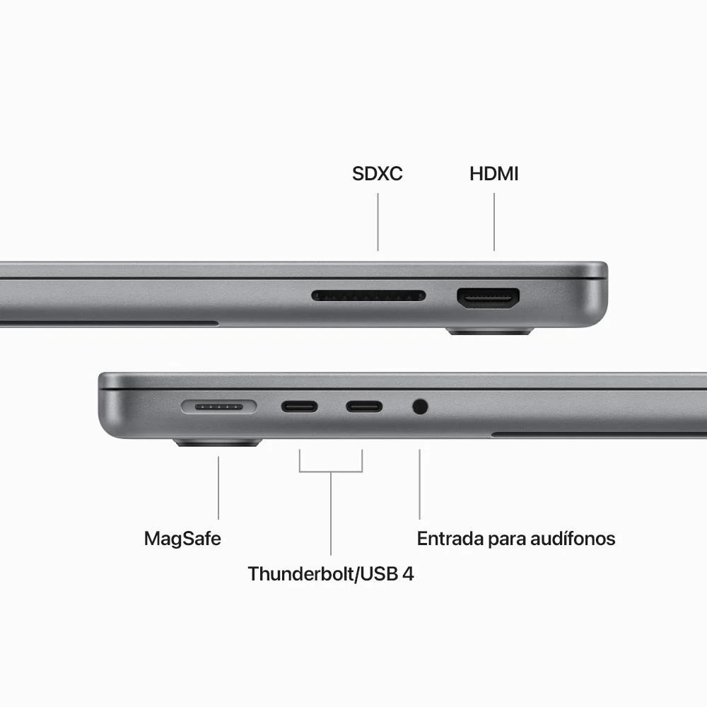 MacBook Pro de 14 pulgadas: Chip M3 de Apple con CPU de 8 núcleos y GPU de 10 núcleos, 1 TB SSD - Gris espacial - Image 6