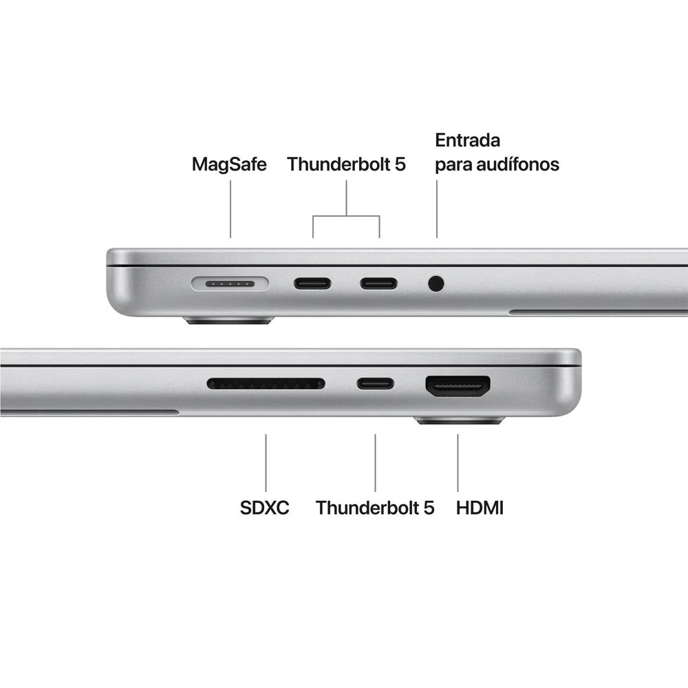 MacBook Pro de 14 pulgadas: Chip M5 Pro de Apple con CPU de 18 núcleos y GPU de 20 núcleos, 2 TB SSD - Color plata - Image 7