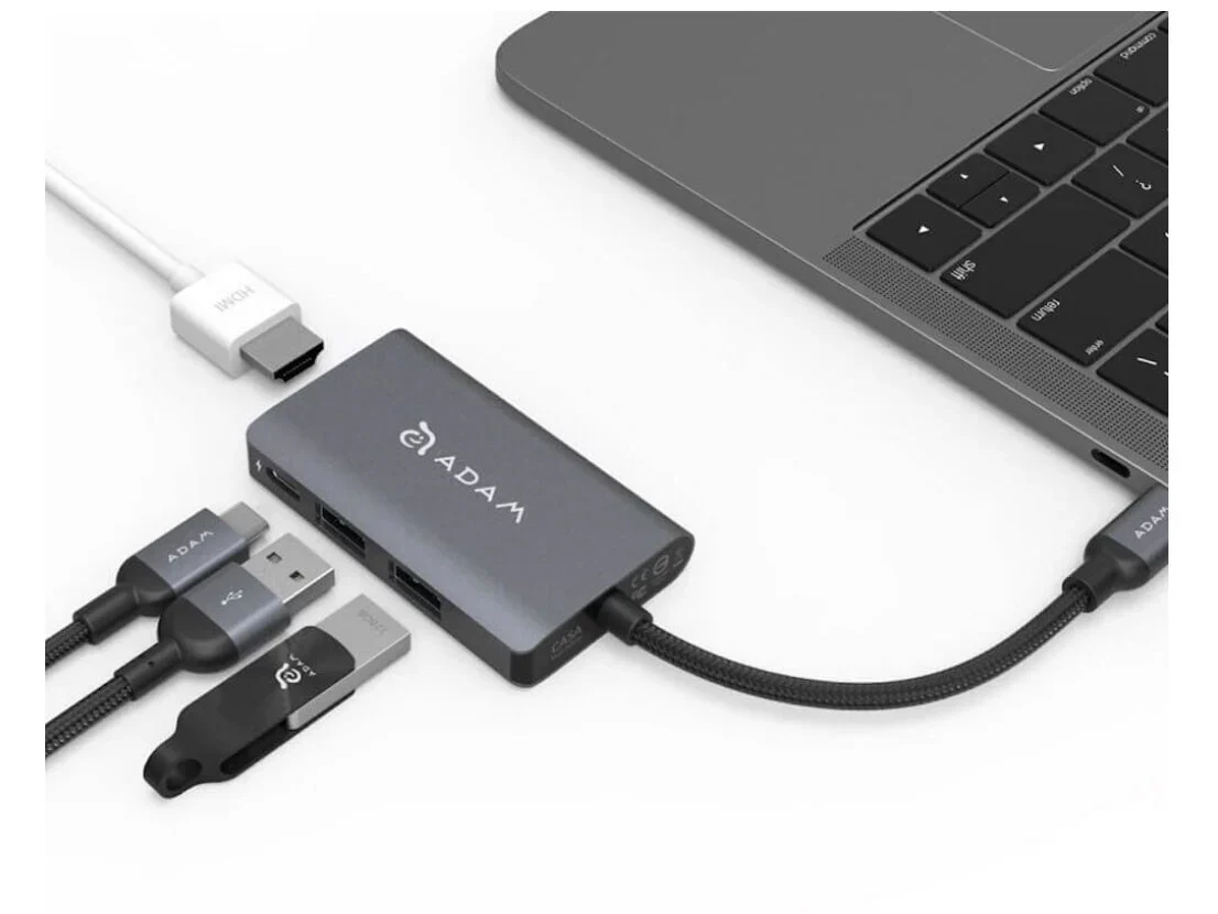 MULTIPUERTO ADAM ELEMENTS CASA A01 M USB-C 4 EN 1 - Image 2