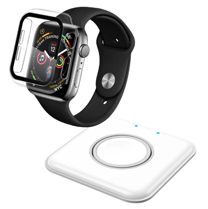 PACK QDOS PROTECTOR PANTALLA Y BASE DE CARGA WATCH SE/6/5/4 44M