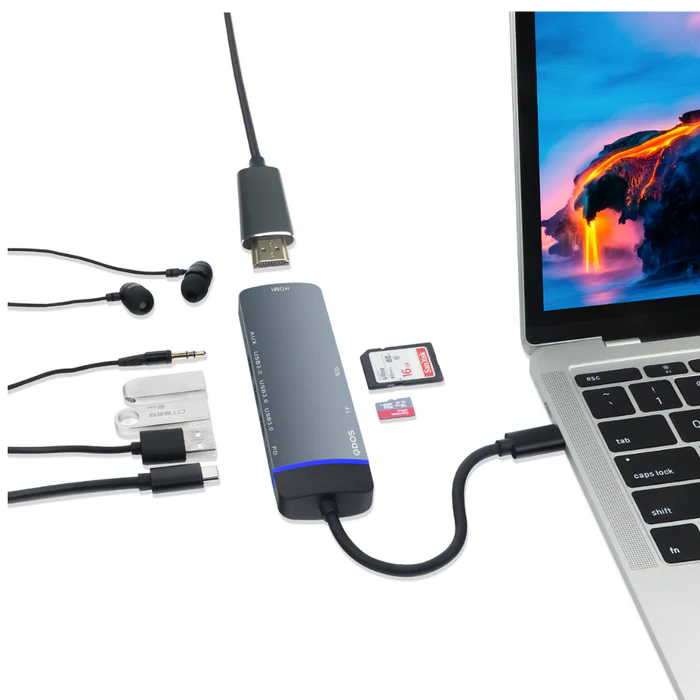MULTIPUERTOS QDOS POWERLINK COMBI USB-C 8 EN 1 - Image 4