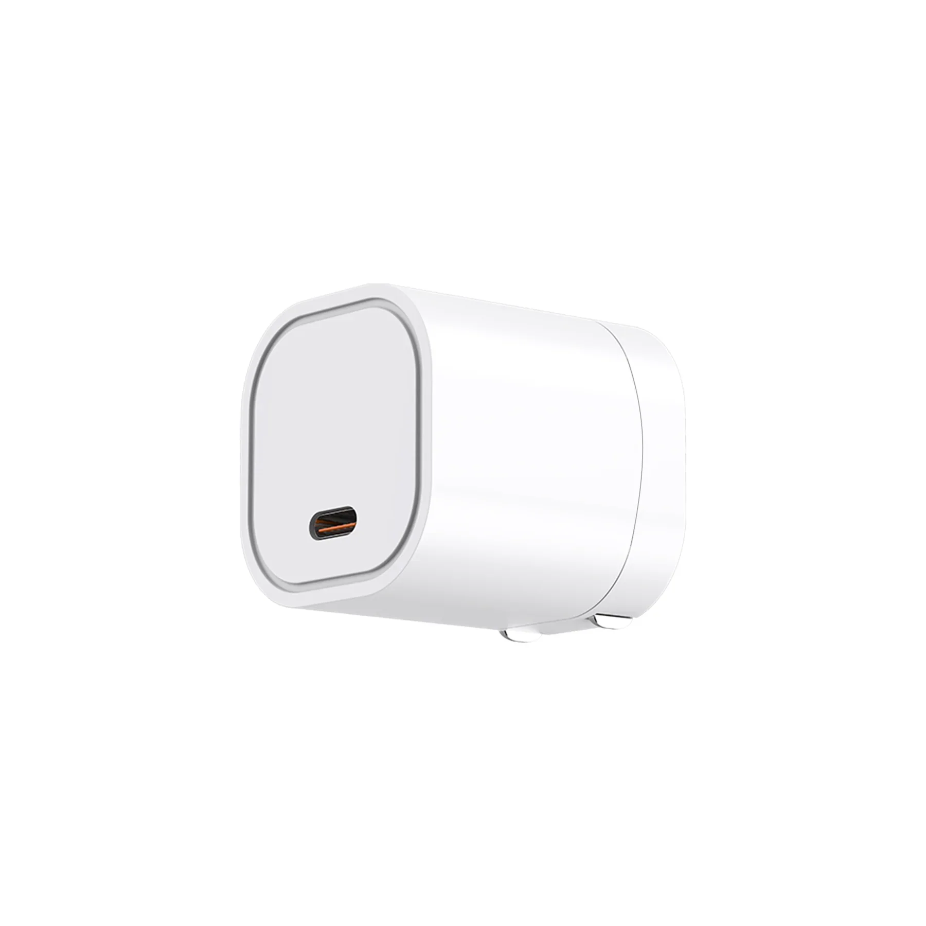 Cargador de pared QDOS PowerCube de 20W USB-C con clavija de EE. UU. - Blanco - Image 2