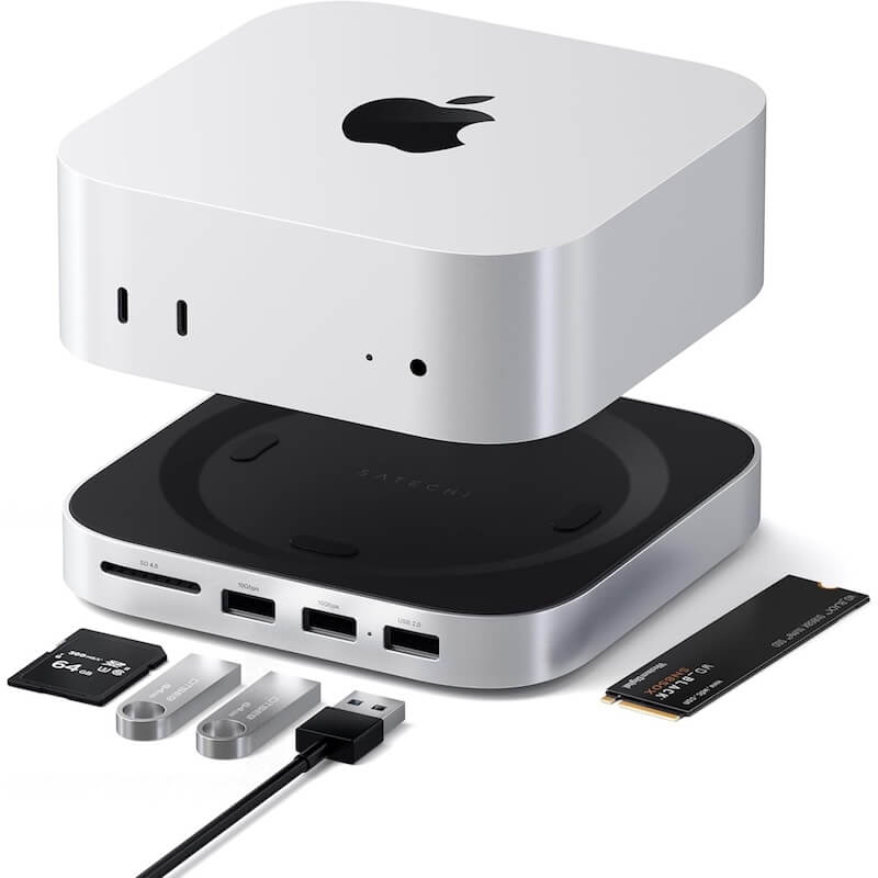 SOPORTE SATECHI HUB  4 EN 1 PARA MAC MINI M4 PUERTO PARA SSD - Image 5