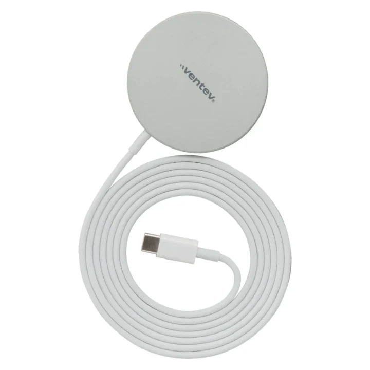 Cargador Magnético Inalámbrico con MagSafe VENTEV de 15W 1 Metro - Gris - Image 3